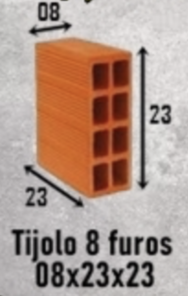Tijolo 8 Furos